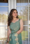 Rakshiti Roman Silk Embroidery Work Kurti With Bottom Dupatta Exporters In India